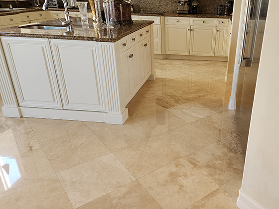 Restored Travertine Floor